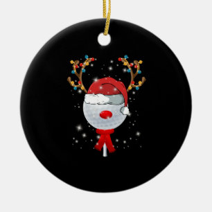 Christmas Golf Ball Ceramic Tree Decoration