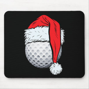 Christmas Golf Ball Santa Hat Xmas Golfing Boys Me Mouse Mat