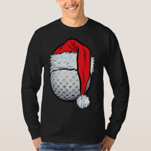 Christmas Golf Ball Santa Hat Xmas Golfing Boys Me T-Shirt