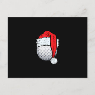 Christmas Golf Ball Santa T Hat Funny Sport Xmas Postcard