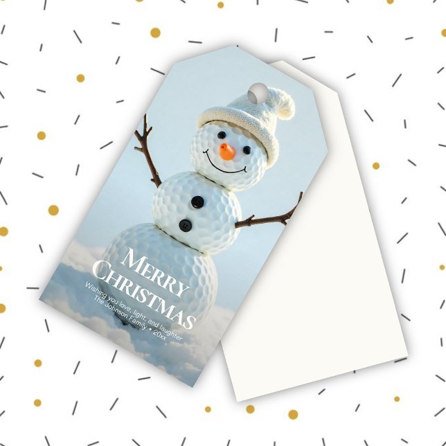 Christmas Golf Ball Snowman Gift Tags (Creator Uploaded)