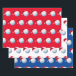 Christmas Golf Ball Sports Santa Holiday Set Wrapping Paper Sheet<br><div class="desc">Funny sports themed Christmas holiday wrapping paper.  Matching products are available other sports themes are also available</div>