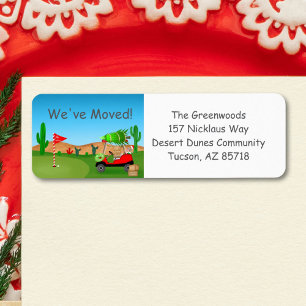 Christmas Golf Cart  Moving Boxes Desert Course