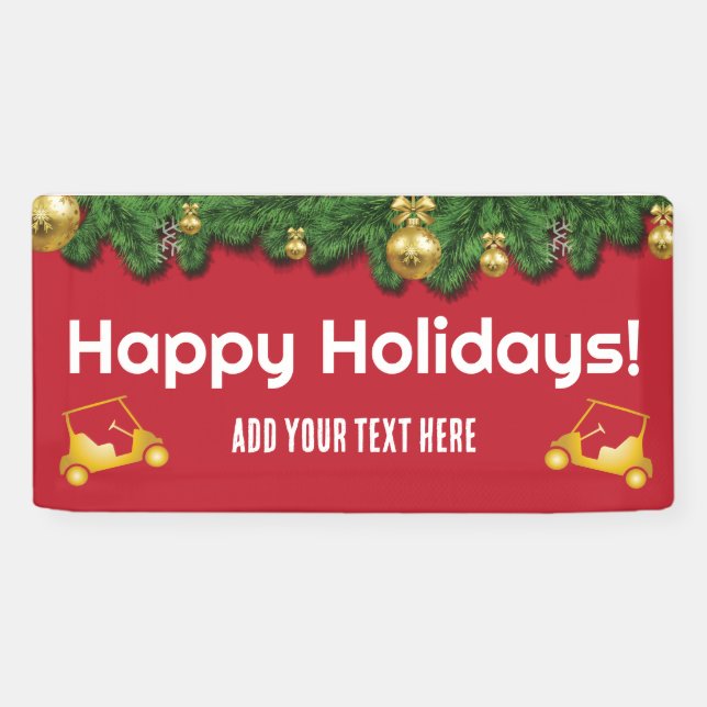 Christmas golf cart parade banner (Horizontal)