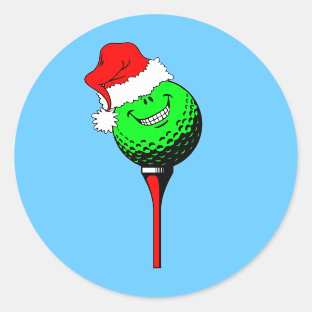 Christmas golf classic round sticker (Front)