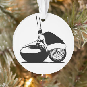Christmas Golf Club and Ball Ornament