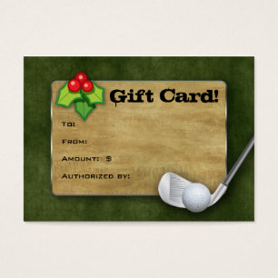 Christmas Golf Gift Card - Father's Day Green