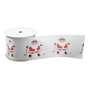 Christmas Golf Gift Satin Ribbon