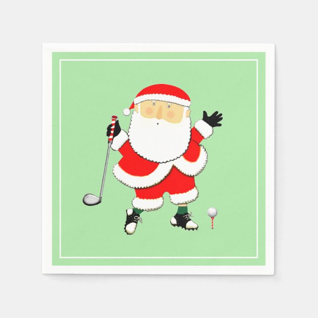 Christmas Golf Party Napkin (Front)