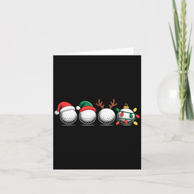 Christmas Golf Player, X-mas  Card (Front)