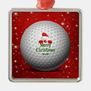 Christmas Golf Santa Design Holiday Metal Tree Decoration
