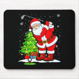 Christmas Golf Santa Golfer Xmas Funny Christmas G Mouse Mat