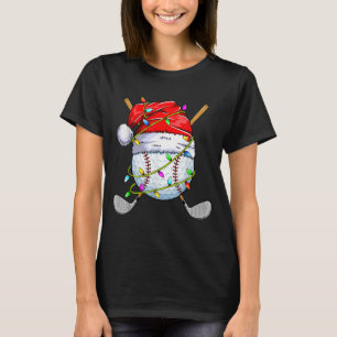 Christmas Golfball Playe Santa Golfer Xmas Funny G T-Shirt