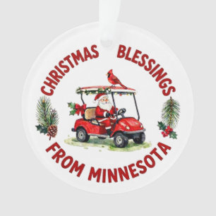 Christmas Golfing in Minnesota Holiday Ornament