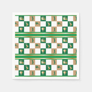 Christmas Golfing - Minimalist Golf Pattern Napkin