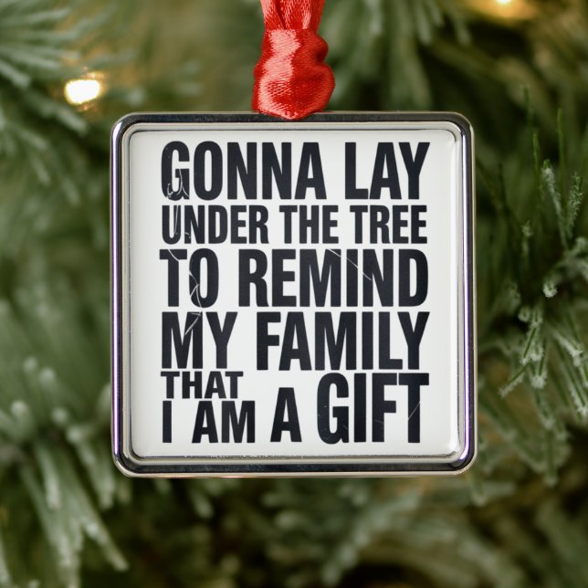 Christmas Gonna Lay Under The Tree Xmas Family  Metal Tree Decoration (Tree)