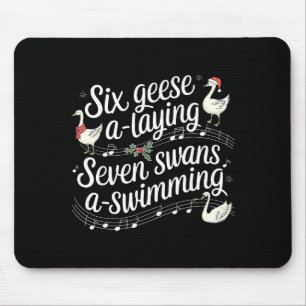 Christmas Goose 67 6 Geese A Laying 7 Swans A Swim Mouse Mat