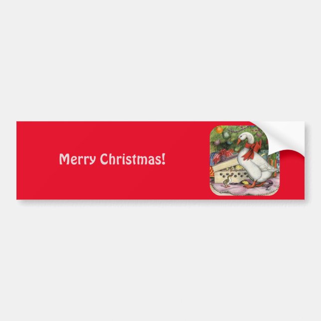 Christmas Goose Bumper Sticker (Front)