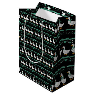 Christmas Goose Funny Goose Lover Xmas  Medium Gift Bag