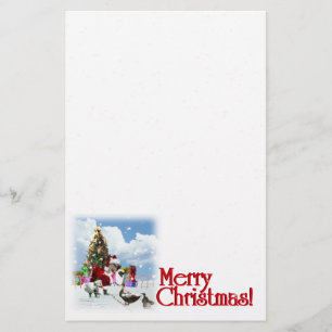 Christmas Goose Holiday Writing Stationery