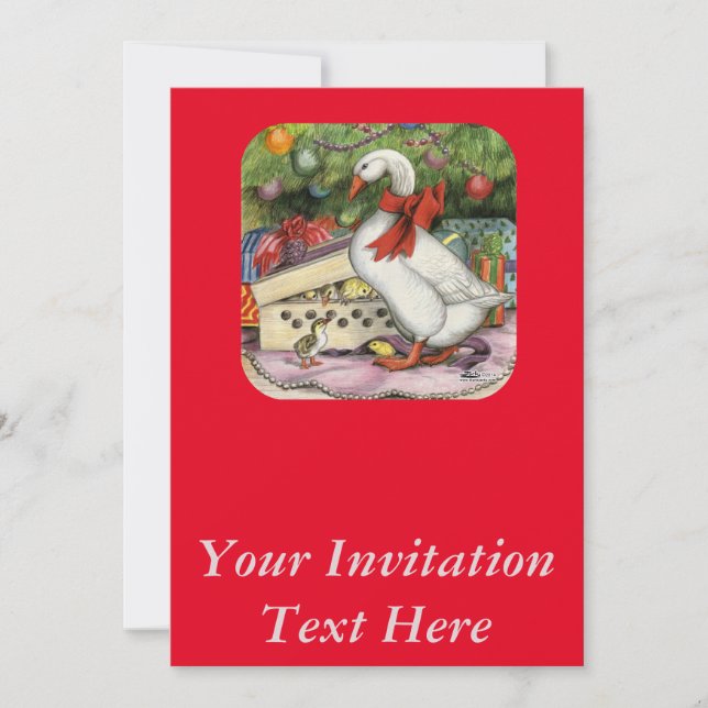 Christmas Goose Invitation (Front)