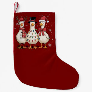 Christmas Goose Santa Silly Cute Snowman Xmas Small Christmas Stocking
