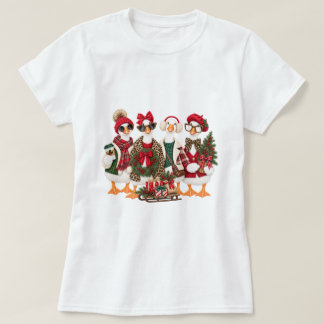 Christmas Goose Squad Outfit Cute Winter Geese T-Shirt