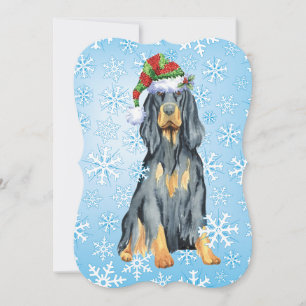 Christmas Gordon Setter Holiday Card