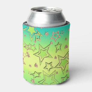 Christmas gradient glitter shine confetti stars fu can cooler