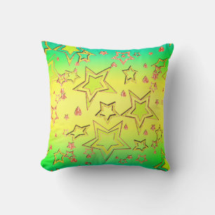 Christmas gradient glitter shine confetti stars fu cushion