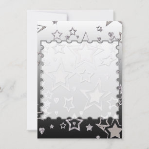 Christmas gradient glitter shine confetti stars fu invitation
