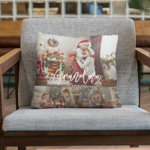 Christmas Gramdma Photo Collage Personalised  Cushion