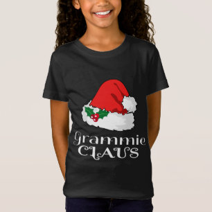Christmas Grammie Claus Matching Pajama Santa Hat T-Shirt