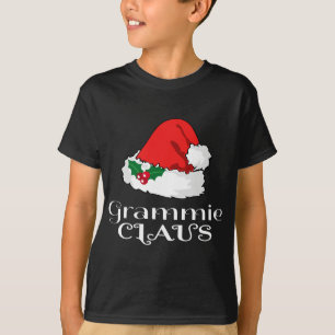 Christmas Grammie Claus Matching Pajama Santa Hat T-Shirt