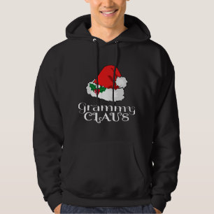 Christmas Grammy Claus Matching Pajama Santa Hat X Hoodie