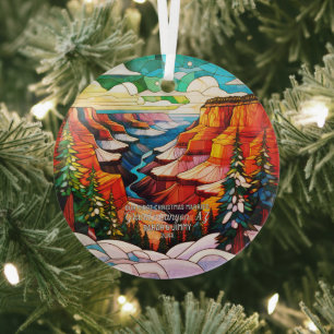 Christmas Grand Canyon AZ Stained Glass Married Tree Decoration