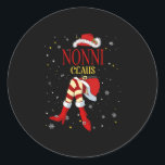 Christmas Grandma Claus - Nonni Claus Women Red Ha Classic Round Sticker<br><div class="desc">Christmas Grandma Claus - Nonni Claus Women Red Hat</div>