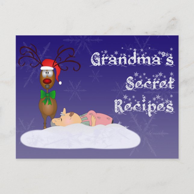 Christmas Grandma Recipe Card (Front)