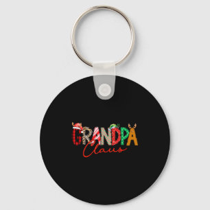 Christmas Grandpa Coquette Bow Grandpa Claus Chris Key Ring