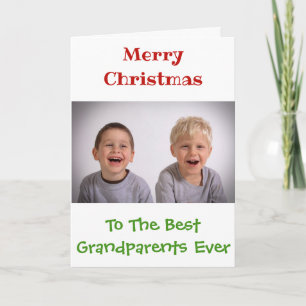 Christmas Grandparents Grandchildren Custom Photo Card