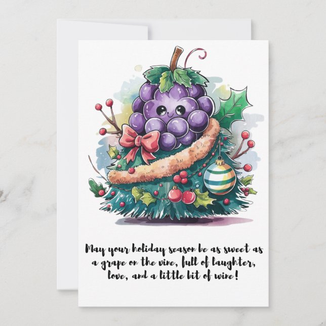 Christmas grape tree holiday card (Front)