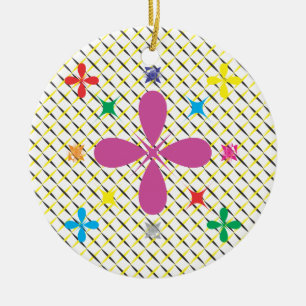 Christmas graphic decor, Happy Holidays! Ceramic Tree Decoration