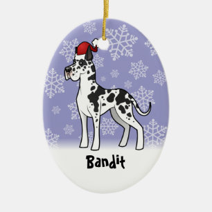 Christmas Great Dane(add your pets name) Ceramic Tree Decoration