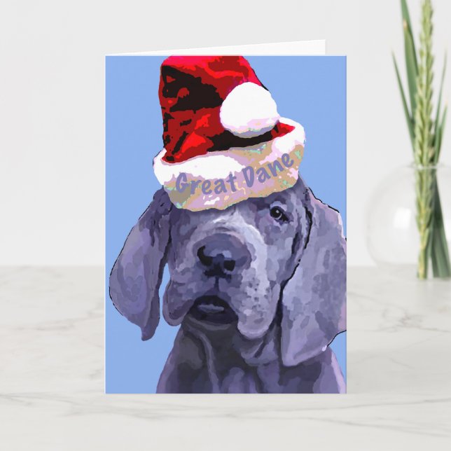 Christmas Great Dane Puppy card (Front)