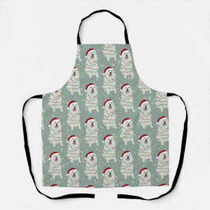 Christmas Great Pyrenees  Apron