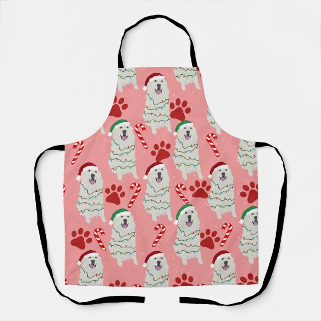 Christmas Great Pyrenees Apron (Front)