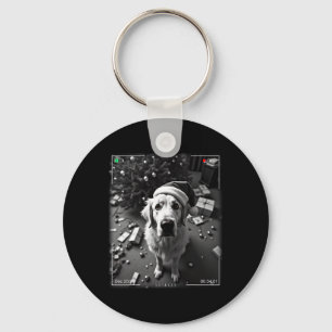 Christmas Great Pyrenees Caught On Camera Key Ring
