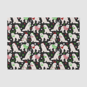 Christmas Great Pyrenees Dogs Tissue Paper