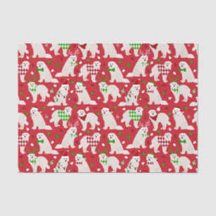 Christmas Great Pyrenees Dogs Tissue Paper
