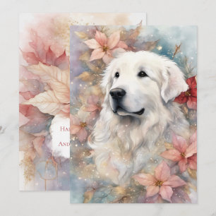 Christmas Great Pyrenees Flat Holiday Card